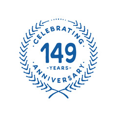 149 years design template. 149th logo. Vector and illustration.