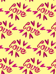 Yellow love pattern