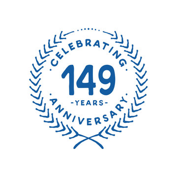 149 years design template. 149th logo. Vector and illustration.