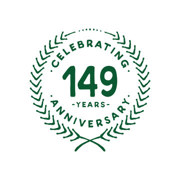 149 years design template. 149th logo. Vector and illustration.