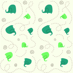 vector cartoon elephant pattern motive background