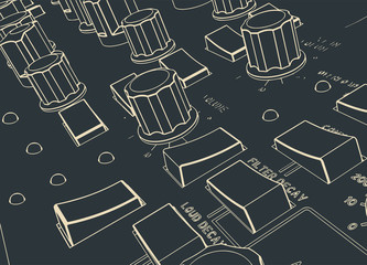 Studio equipment close-up