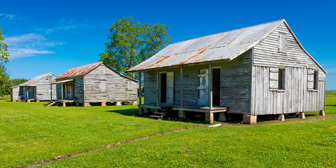 APRIL 27, 2019 - LOUISIANA, USA - Old Slave Cabins on St. Joseph Plantation, Vacherie, Louisiana
