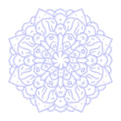 Snowflake. Clipart. Frosty pattern on a transparent background. Vector illustration