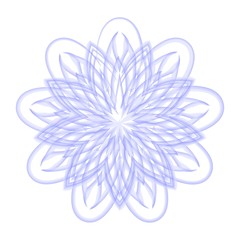 Snowflake. Clipart. Frosty pattern on a transparent background. Vector illustration