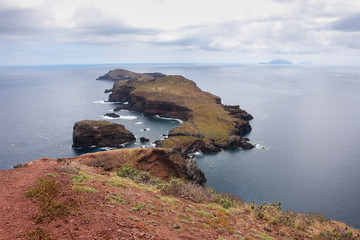 The Atlantic coast with cliffs at Madeira