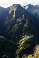 Village amongst the beautiful mountains of Madeira
