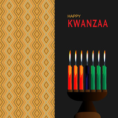 Banner/card for Kwanzaa Celebration starting on December 26-January 1