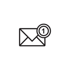 Email notification icon symbol vector illustration