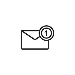Email notification icon symbol vector illustration