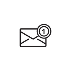 Email notification icon symbol vector illustration