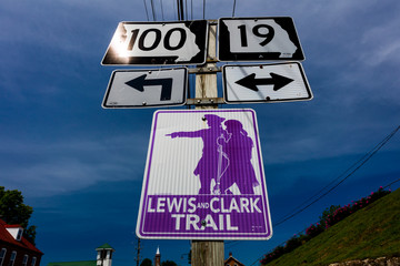 MAY 17 2019, HERMANN MISSOURI USA - Hermann Missouri on Mississippi - Retracing the Lewis and Clark...