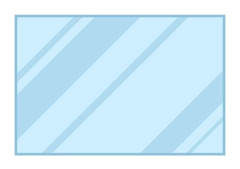 Fototapeta premium Bathroom mirror vector icon flat isolated