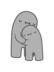 Umarmen in Liebe clipar