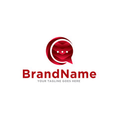 Bubble chat logo icon vector. Chat logo illustration. Simple design on white background.