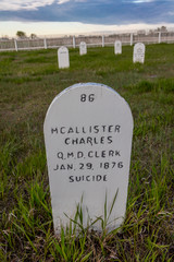 MAY 21 2019, FORT BUFORD, N DAKOTA, USA - Fort Buford Cemetery Site, 1866 near the confluence of...