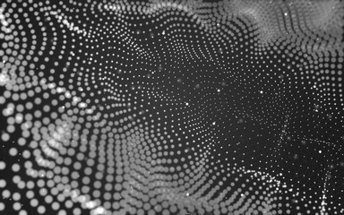 Abstract background. Molecules technology with polygonal shapes, connecting dots and lines....
