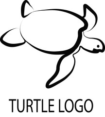 Turtle Logo Template Simple Line Art