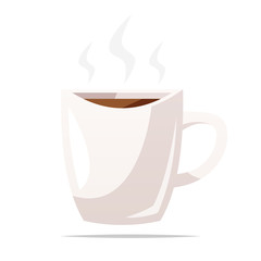 Cup of coffee vector isolated illustration