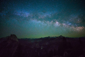 Milky way over Yosemite national park