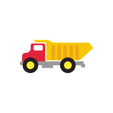 Mining truck icon design template vector isolated