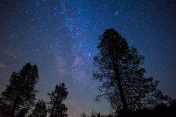 Milky way over Pinnacles national park, California