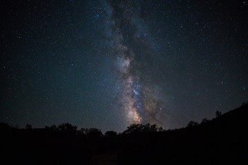 Fototapeta na wymiar Milky way over Pinnacles national park, California