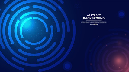 Abstract technology background with bule light effect. digital future technology concept. vector illustration.