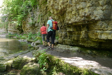 Wanderer an der Wutachschlucht