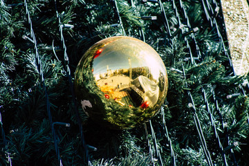 View of Christmas decoration in the streets of Bethlehem 
