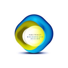 Square geometric banners with 3d smooth blend effect. Digital technology trendy icon design. Vector Illustration For Wallpaper, Banner, Background, Card, Book Illustration, landing page