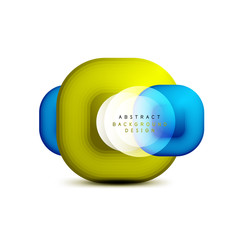 Square geometric banners with 3d smooth blend effect. Digital technology trendy icon design. Vector Illustration For Wallpaper, Banner, Background, Card, Book Illustration, landing page