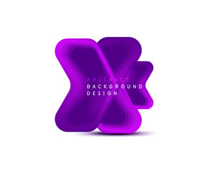 Vector arrow geometric banner created with blend color shapes effects. Trendy simple button, icon or business branding logo template, minimal style. Illustration For Wallpaper, Banner, Background