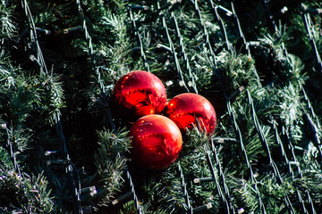 View of Christmas decoration in the streets of Bethlehem 