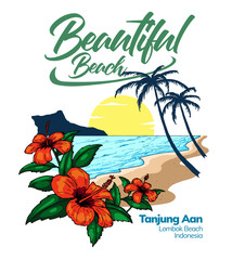 beach illustration design