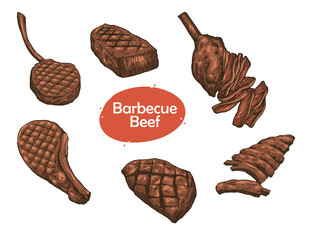 beef barbeque design art