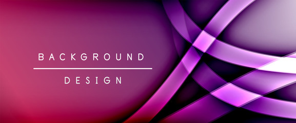 Dynamic trendy fluid color gradient abstract background with flowing wave lines. Vector Illustration