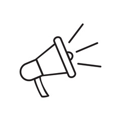 Megaphone icon vector in line design