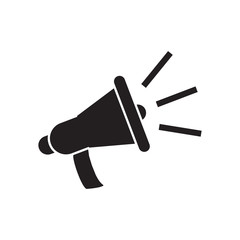 Megaphone icon vector in simple design