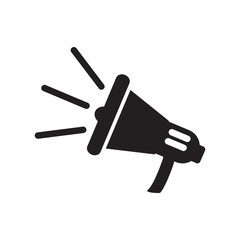 Megaphone icon vector in simple design