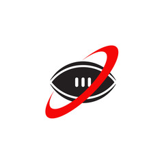 Rugby sport logo design inspiration vector template