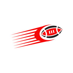 Rugby sport logo design inspiration vector template