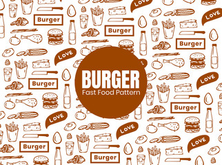 burger pattern design 