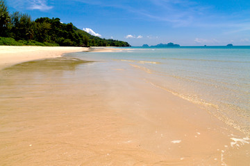 Beach and sand idyllic at Tungsang bay