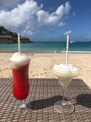 Tropical drinks at the beach