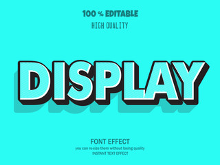 modern styled 3D trendy font effect, editable font