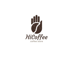 Hand coffee logo
