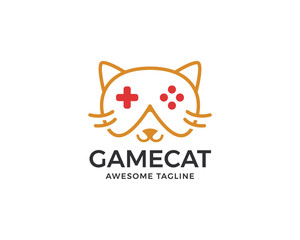 Game cat logo design