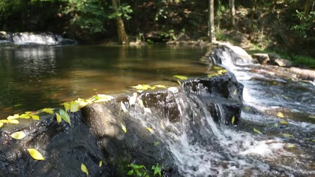 Waterfall in Namtok Samlan National Park. Beautiful nature at Saraburi province Thailand