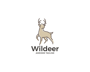 Wild deer logo design